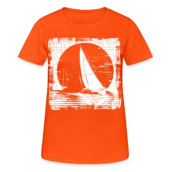 Voile - T-shirt respirant Femme - orange néon - Devant - AI Model Female 172 dark (172cm)