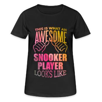 Snooker - Women's Breathable T-Shirt - black - Front - AI Model Female 172 light (172cm)