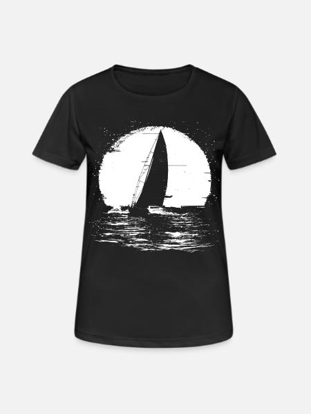 Sailboat - Women's Breathable T-Shirt - black