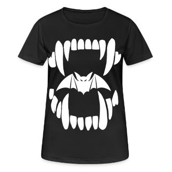 Machoire de vampire - T-shirt respirant Femme - noir - Devant - AI Model Female 172 light (172cm)