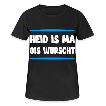Bayrisch lustig - Frauen T-Shirt atmungsaktiv - Schwarz - Vorne - AI Model Female 172 light (172cm)