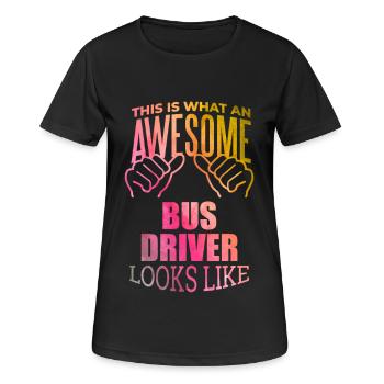 Bus Driver - Women's Breathable T-Shirt - black - Front - AI Model Female 172 light (172cm)