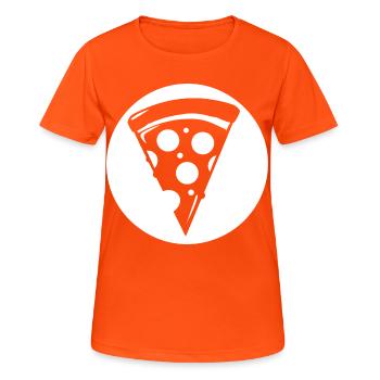 Pizza Piece Drawing - Women's Breathable T-Shirt - neon orange - Front - AI Model Female 172 dark (172cm)
