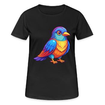 Kuckuck Bunte Kawaii Cartoon Figur Clipart - Frauen T-Shirt atmungsaktiv - Schwarz - Vorne - AI Model Female 172 light (172cm)