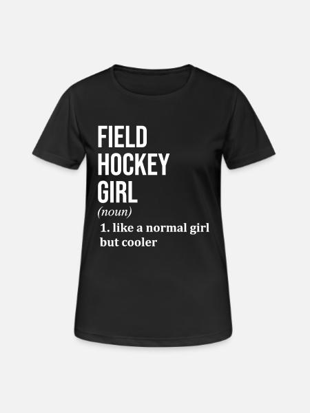 Feldhockey Feldhockey Feldhockey Feldhockey - Frauen T-Shirt atmungsaktiv - Schwarz