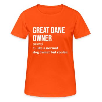 Great Dane - Women's Breathable T-Shirt - neon orange - Front - AI Model Female 172 dark (172cm)