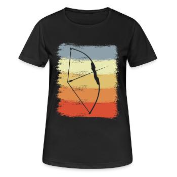 Arc et flèche vintage - T-shirt respirant Femme - noir - Devant - AI Model Female 172 light (172cm)