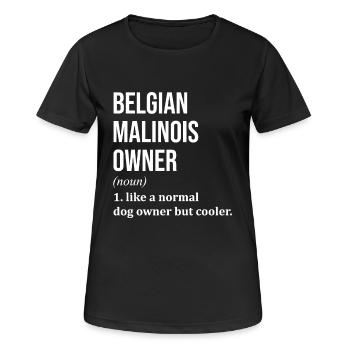 Malinois belge Malinois belge - T-shirt respirant Femme - noir - Devant - AI Model Female 172 light (172cm)