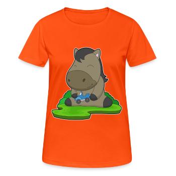 Horse Toy Car - Women's Breathable T-Shirt - neon orange - Front - AI Model Female 172 dark (172cm)