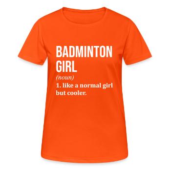 badminton - T-shirt respirant Femme - orange néon - Devant - AI Model Female 172 dark (172cm)