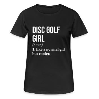 Disc Golf Disc Golf Disc Golf - Women's Breathable T-Shirt - black - Front - AI Model Female 172 light (172cm)