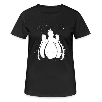 Bowling - T-shirt respirant Femme - noir - Devant - AI Model Female 172 light (172cm)