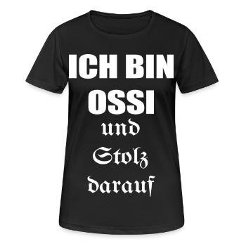Je suis un Ossi et j’en suis fier - T-shirt respirant Femme - noir - Devant - AI Model Female 172 light (172cm)