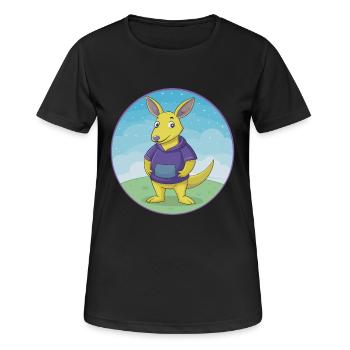 Aardvark Cute Kawaii Cartoon Clipart Animal Pet - Women's Breathable T-Shirt - black - Front - AI Model Female 172 light (172cm)