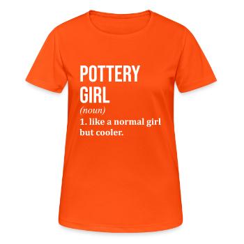 Töpferei - Frauen T-Shirt atmungsaktiv - Neonorange - Vorne - AI Model Female 172 dark (172cm)