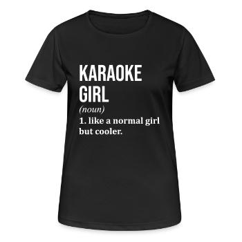 Karaoké - T-shirt respirant Femme - noir - Devant - AI Model Female 172 light (172cm)