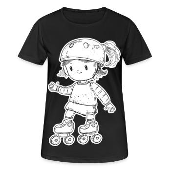 Roller skater - Women's Breathable T-Shirt - black - Front - AI Model Female 172 light (172cm)