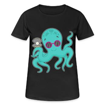 Octopus Bead - Women's Breathable T-Shirt - black - Front - AI Model Female 172 light (172cm)