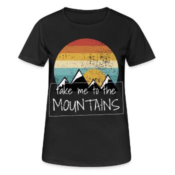 Hiking Hikes - Women's Breathable T-Shirt - black - Front - AI Model Female 172 light (172cm)