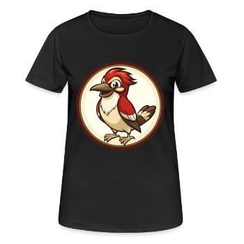 Jay Bird Coloré Kawaii Dessin Animé Personnage Clipart - T-shirt respirant Femme - noir - Devant - AI Model Female 172 light (172cm)