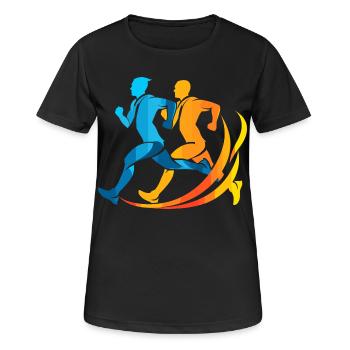 Jogger Comic Look - Women's Breathable T-Shirt - black - Front - AI Model Female 172 light (172cm)
