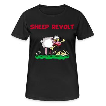The Sheep Revolt - Women's Breathable T-Shirt - black - Front - AI Model Female 172 light (172cm)