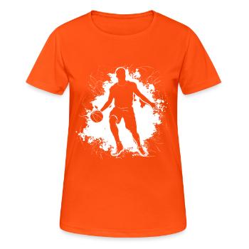 Basketballer - Women's Breathable T-Shirt - neon orange - Front - AI Model Female 172 dark (172cm)