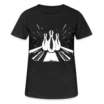 Bowling - T-shirt respirant Femme - noir - Devant - AI Model Female 172 light (172cm)