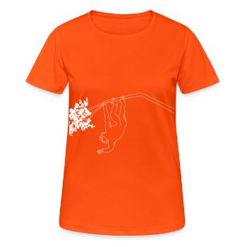 Affe lineart - Frauen T-Shirt atmungsaktiv - Neonorange - Vorne - AI Model Female 172 dark (172cm)