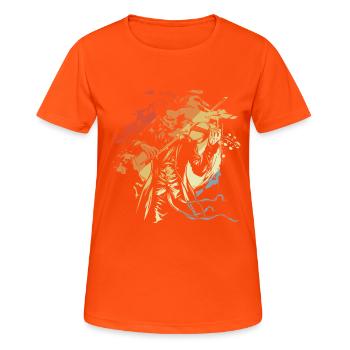 Violoniste - T-shirt respirant Femme - orange néon - Devant - AI Model Female 172 dark (172cm)
