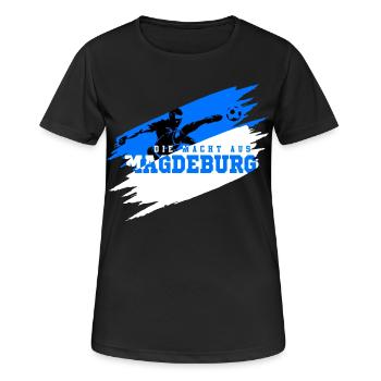La puissance de Magdebourg - T-shirt respirant Femme - noir - Devant - AI Model Female 172 light (172cm)
