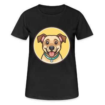 Alano Espanol Dog Breed Cartoon Kawaii Clipart Pet - Women's Breathable T-Shirt - black - Front - AI Model Female 172 light (172cm)