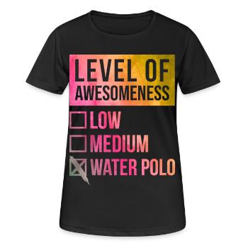 Wasserball - Frauen T-Shirt atmungsaktiv - Schwarz - Vorne - AI Model Female 172 light (172cm)