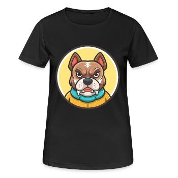 Chien de combat de Cordoba, dessin animé kawaii clipart - T-shirt respirant Femme - noir - Devant - AI Model Female 172 light (172cm)