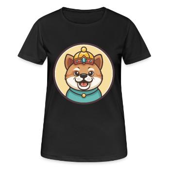 Chinese Imperial Dog Breed Cartoon Kawaii Clipart - Women's Breathable T-Shirt - black - Front - AI Model Female 172 light (172cm)