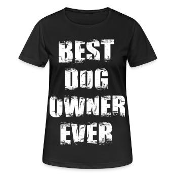 Bester Hundehalter - Frauen T-Shirt atmungsaktiv - Schwarz - Vorne - AI Model Female 172 light (172cm)