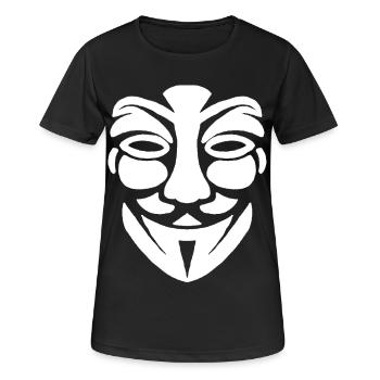 Anonymous face - Women's Breathable T-Shirt - black - Front - AI Model Female 172 light (172cm)