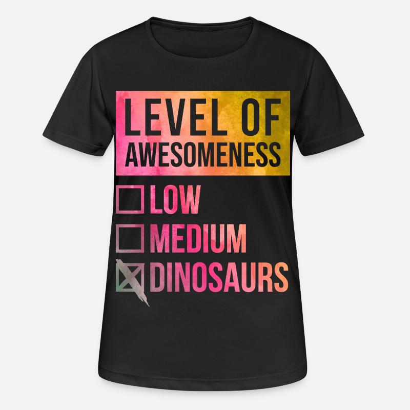 Dinosaur - Women's Breathable T-Shirt - black