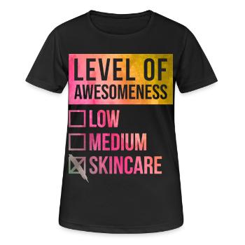 Soins de la peau Soins de la peau Soins de la peau - T-shirt respirant Femme - noir - Devant - AI Model Female 172 light (172cm)