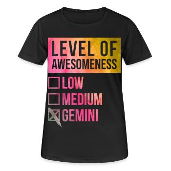 Zwillinge Zwillinge Zwillinge - Frauen T-Shirt atmungsaktiv - Schwarz - Vorne - AI Model Female 172 light (172cm)
