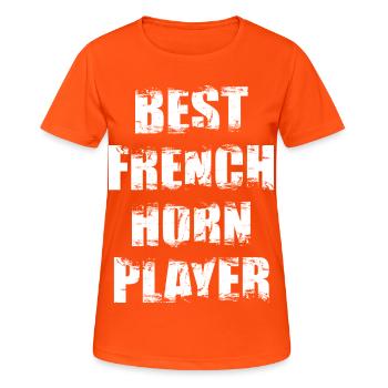 Best French Horn Player - Women's Breathable T-Shirt - neon orange - Front - AI Model Female 172 dark (172cm)