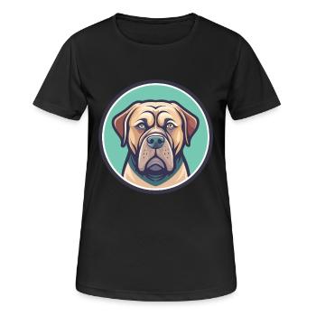 Alano Espanol Dog Breed Cartoon Kawaii Clipart Pet - Women's Breathable T-Shirt - black - Front - AI Model Female 172 light (172cm)