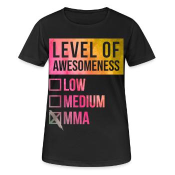 MMA - T-shirt respirant Femme - noir - Devant - AI Model Female 172 light (172cm)