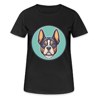 Braque Saint Germain Chien Race Dessin Animé Kawaii Pet - T-shirt respirant Femme - noir - Devant - AI Model Female 172 light (172cm)
