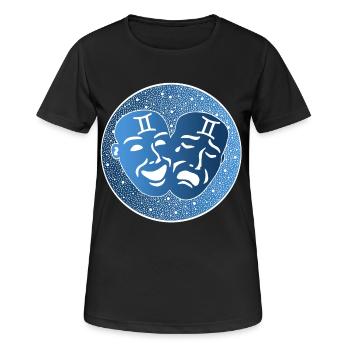 Gemini star sign - Women's Breathable T-Shirt - black - Front - AI Model Female 172 light (172cm)