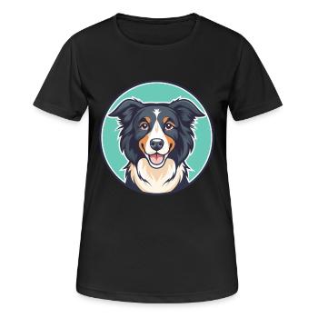 Picardie Schäferhund Hund Rasse Cartoon Kawaii Clipart - Frauen T-Shirt atmungsaktiv - Schwarz - Vorne - AI Model Female 172 light (172cm)