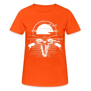 Ramer - T-shirt respirant Femme - orange néon - Devant - AI Model Female 172 dark (172cm)