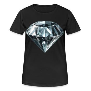 Kostbarer Diamant Edelstein - Frauen T-Shirt atmungsaktiv - Schwarz - Vorne - AI Model Female 172 light (172cm)