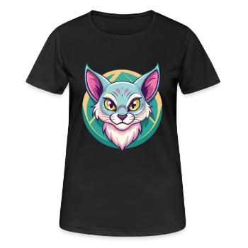 Australian Mist Cat Breed Cartoon Kawaii Animal - Women's Breathable T-Shirt - black - Front - AI Model Female 172 light (172cm)