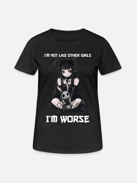 Not Like Other Girls Anime Girl Gothic Doll - Women's Breathable T-Shirt - black